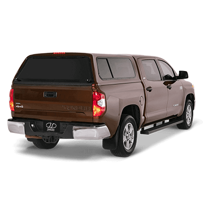 Jason Caps cab high truck cap on brown toyota tundra